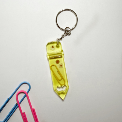 Porte-clés "crayon" en résine