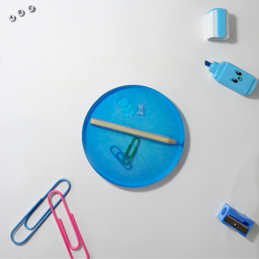 Dessous de verre "crayon" ou "trombone" en résine
