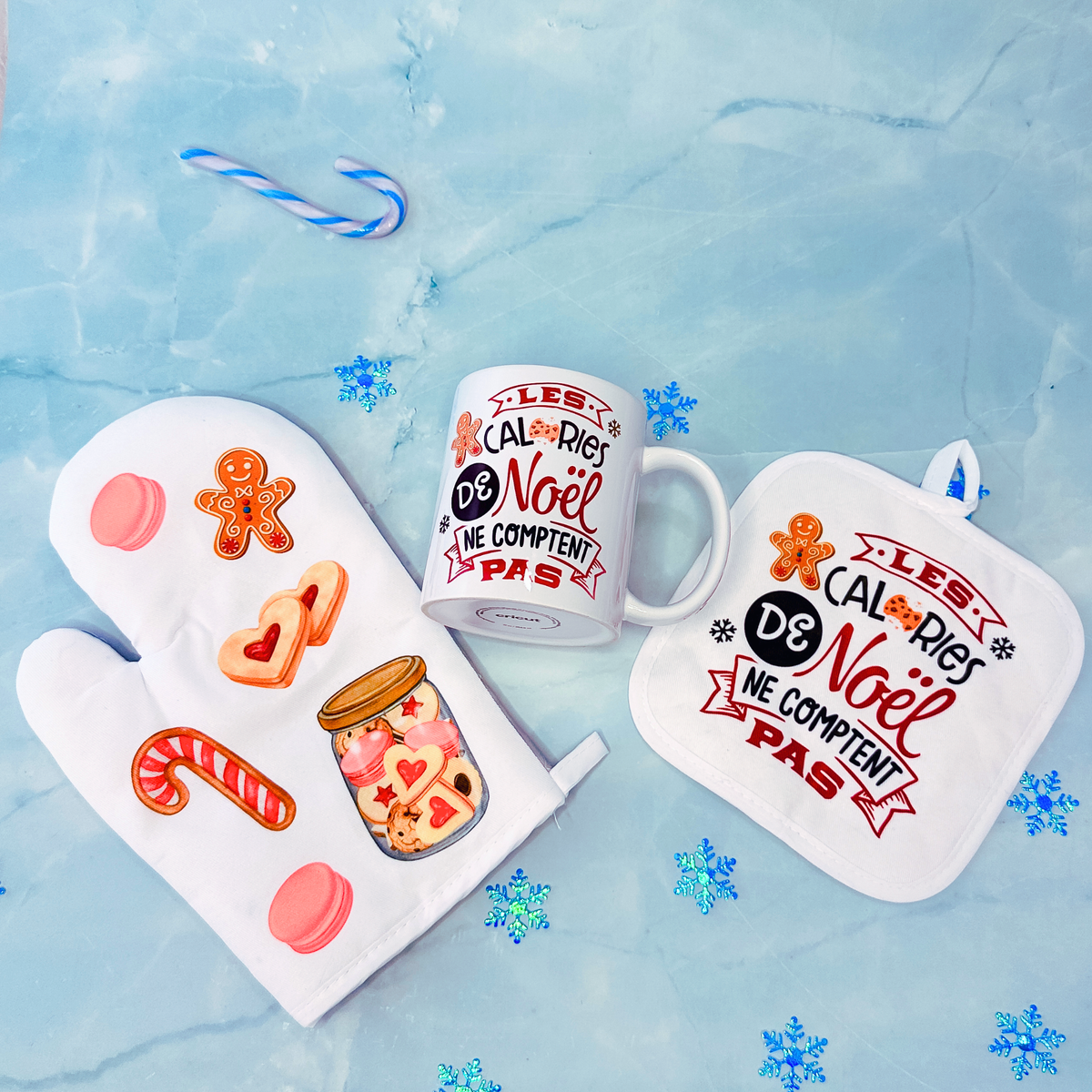 lot maniques mug calories personnalisable Noël Marion papillon 