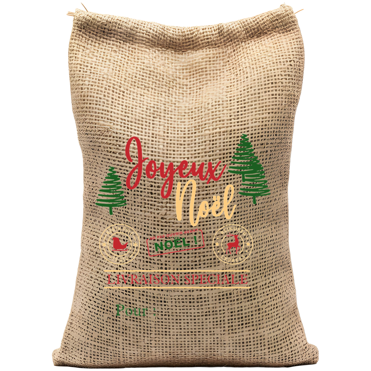 sac pere noel a personnaliser prénom cadeau Marion Papillon 